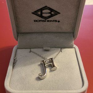 Sterling Silver Initial H Necklace